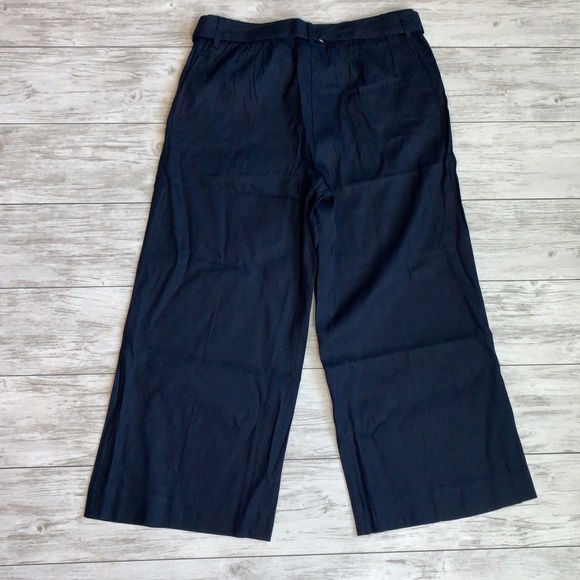 J Jill Blue Linen Stretch Pants Size Medium - Picture 4 of 5